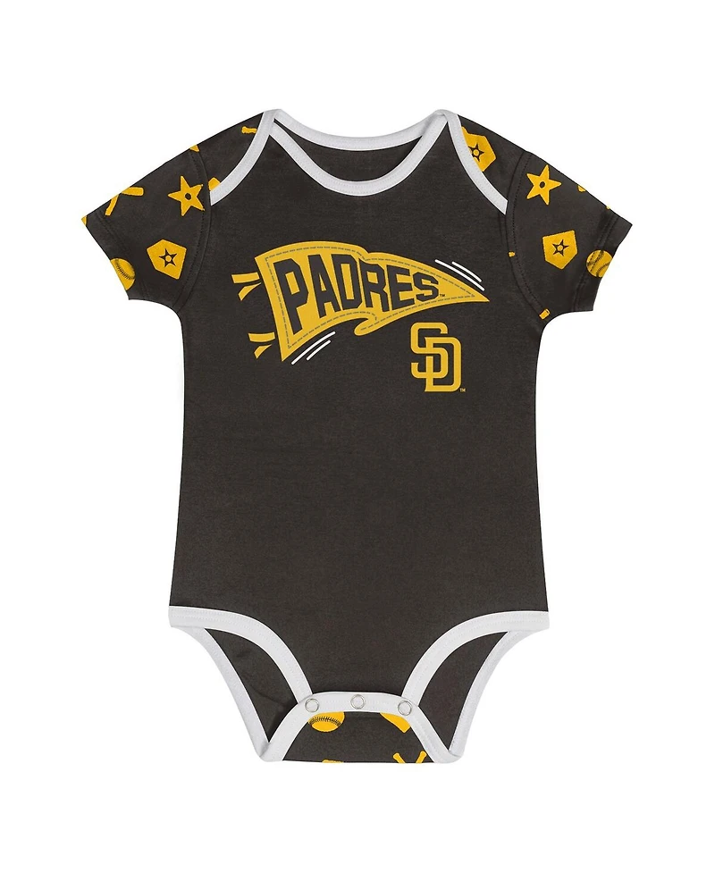 Outerstuff Baby Boys and Girls Brown San Diego Padres On Deck 2-Piece Diaper Cover Set