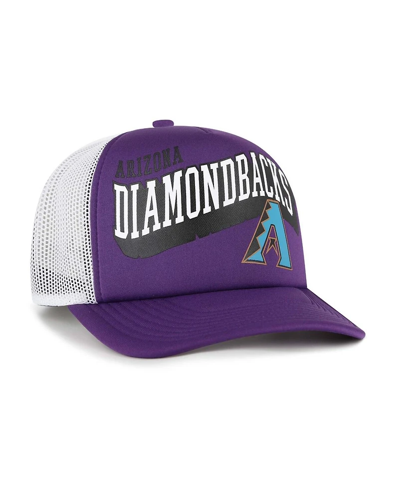 '47 Brand Men's Purple Arizona Diamondbacks Meander Foam Trucker Snapback Hat