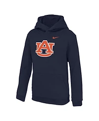 Nike Big Boys and Girls Navy Auburn Tigers Club Fleece Pullover Hoodie