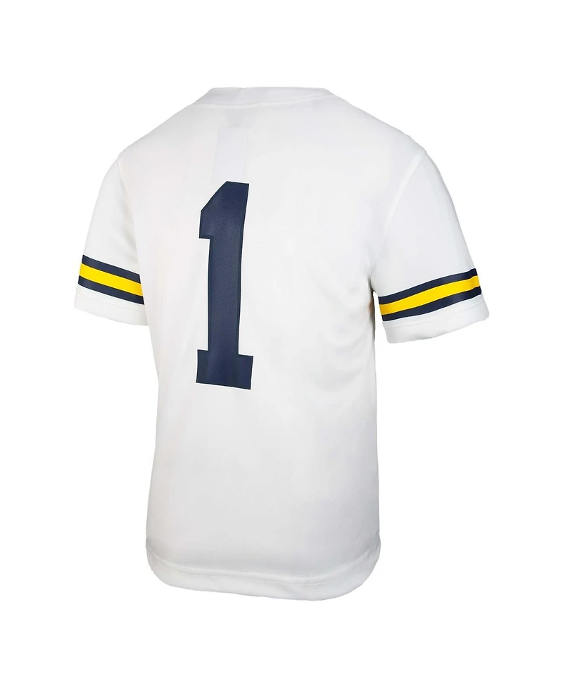 Jordan Big Boys and Girls White Michigan Wolverines Untouchable Replica Game Jersey