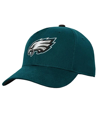 Outerstuff Big Boys and Girls Midnight Green Philadelphia Eagles Team Pre-Curved Adjustable Hat