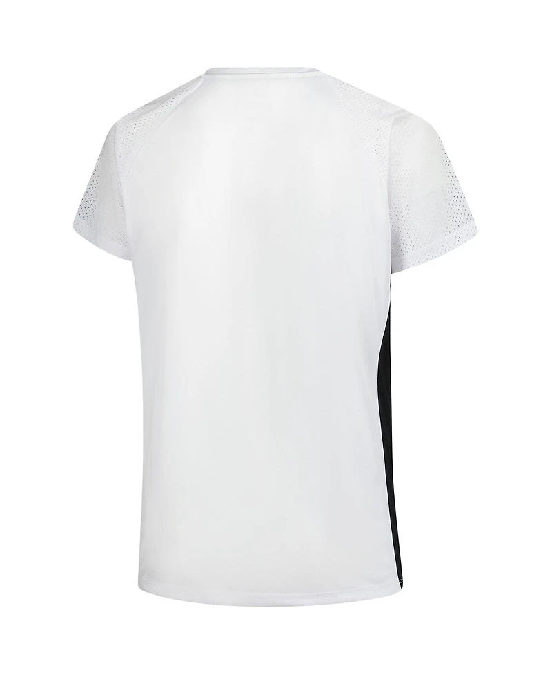 Fanatics Women's White Cincinnati Bengals Plus Glitter Lace-Up V-Neck T-Shirt