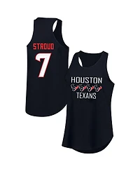 Fanatics Women's C.j. Stroud Navy Houston Texans Plus Name Number Tank Top