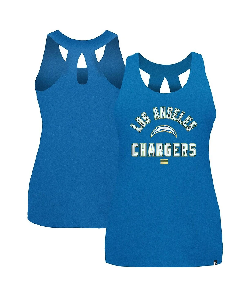 New Era Women's Powder Blue Los Angeles Chargers 2024 Nfl Training Camp Tank Top