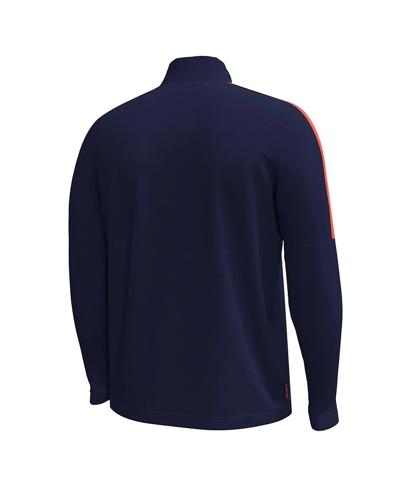 Under Armour Men's Navy Auburn Tigers Playoff Performance Quarter-Zip Sweatshirt