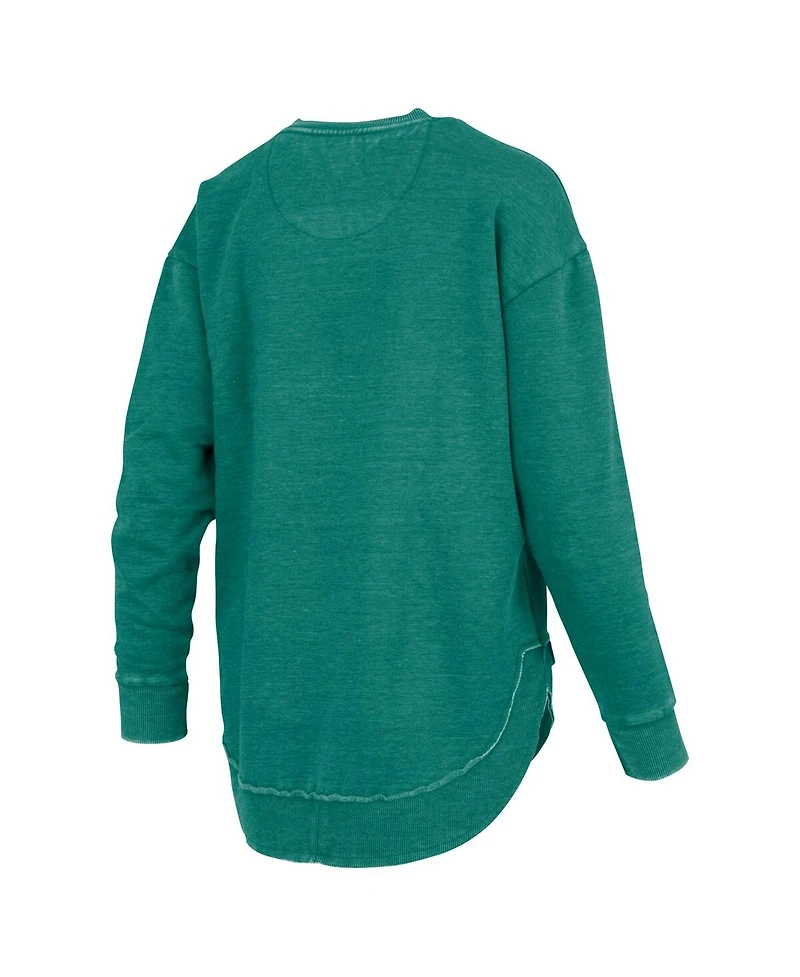 Pressbox Women's Green Michigan State Spartans Westin Poncho V-Neck Pullover Sweatshirt