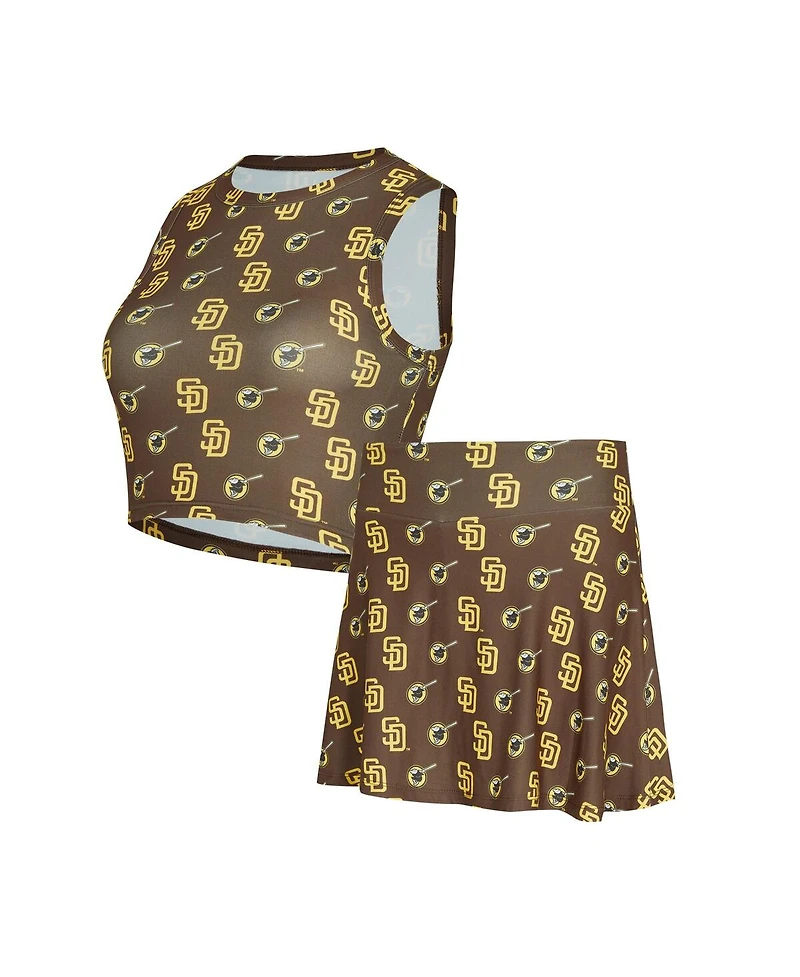 Concepts Sport Women's 2-Piece Brown San Diego Padres Knit Tank Top and Skort Set