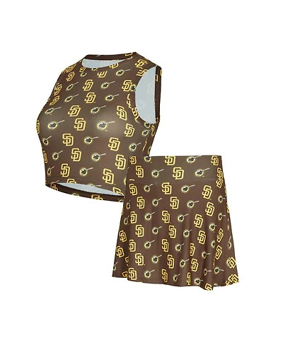 Concepts Sport Women's 2-Piece Brown San Diego Padres Knit Tank Top and Skort Set