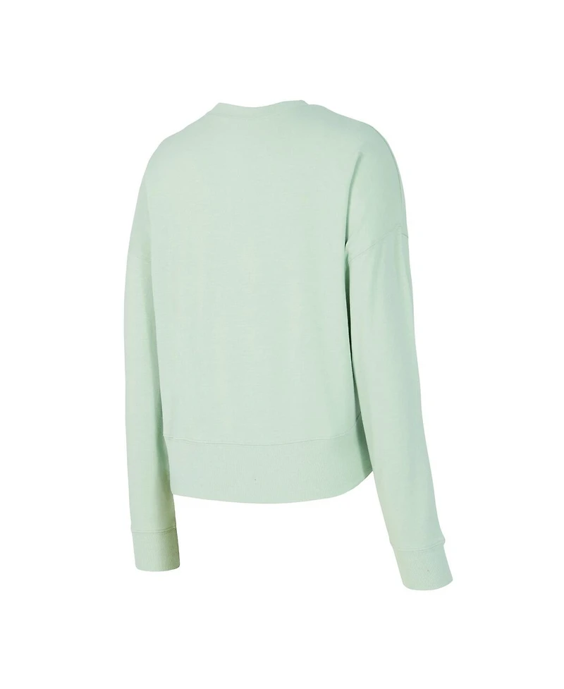 Concepts Sport Women's Light Green Minnesota Wild Tonal Pullover Tri-Blend Sweatshirt