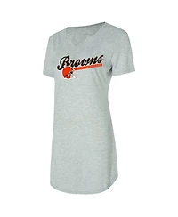 Concepts Sport Women's Gray Cleveland Browns Petition Knit Nightshirt