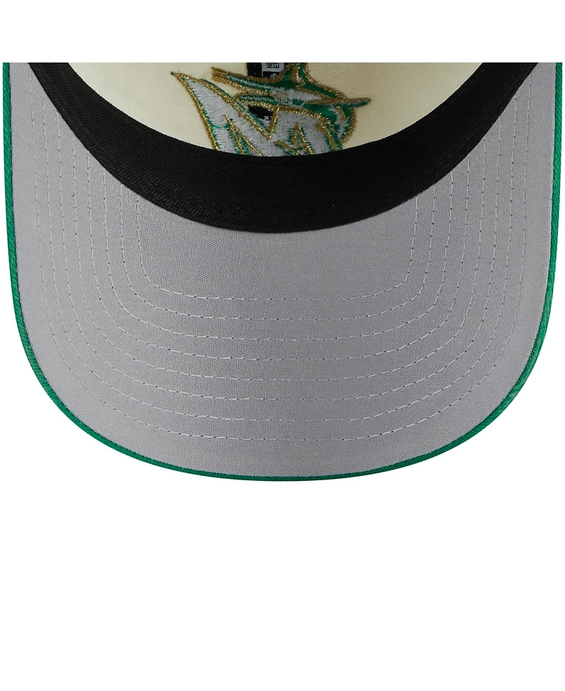 New Era Men's White/Green Miami Marlins 2024 St. Patrick's Day 9TWENTY Adjustable Hat