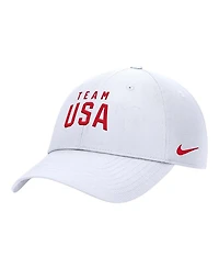 Nike Men's White Team Usa On-Field Club Ripstop Dri-fit Adjustable Hat