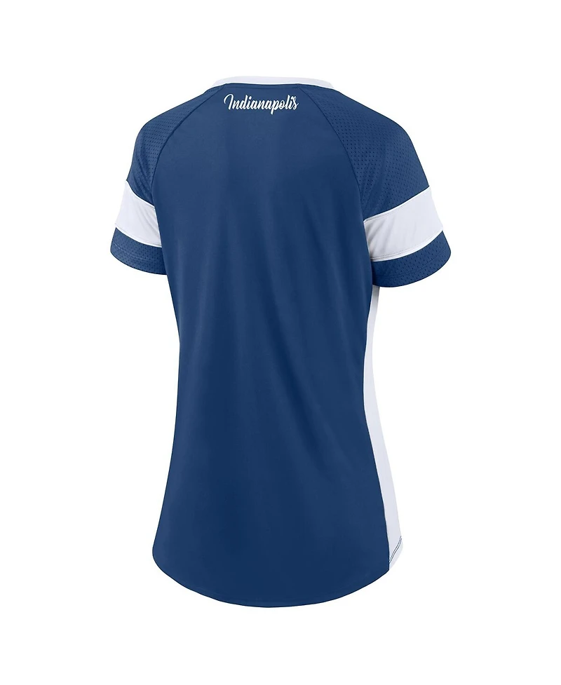 Fanatics Women's Blue Indianapolis Colts Athena Lace-Up Top