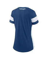 Fanatics Women's Blue Indianapolis Colts Athena Lace-Up Top