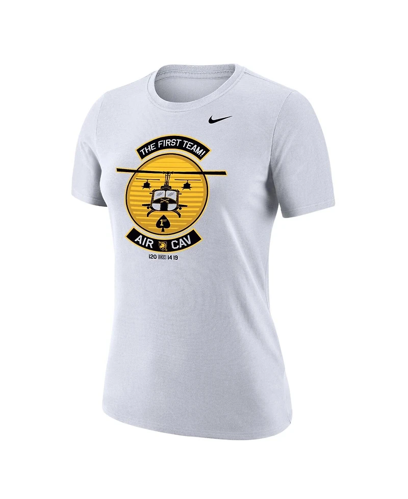 Nike Women's White Army Black Knights 1st Air Cavalry Division Helicopter T-Shirt