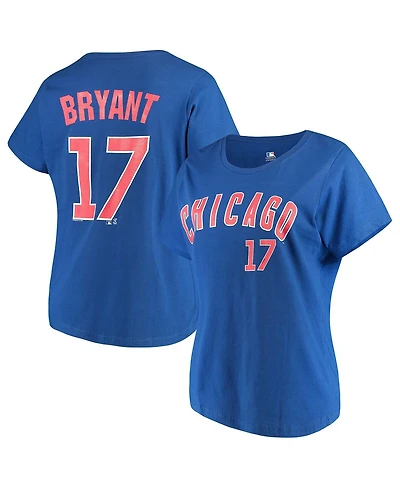Majestic Women's Kris Bryant Royal Chicago Cubs Name Number T-Shirt