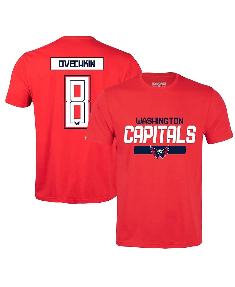 Levelwear Men's Alexander Ovechkin Red Washington Capitals Richmond Player Name Number T-Shirt