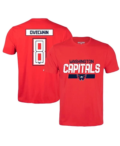Levelwear Men's Alexander Ovechkin Red Washington Capitals Richmond Player Name Number T-Shirt