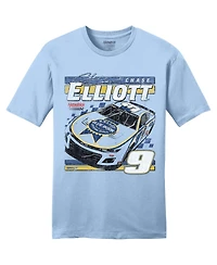 Hendrick Motorsports Team Collection Men's Light Blue Chase Elliott Kelley Book T-Shirt