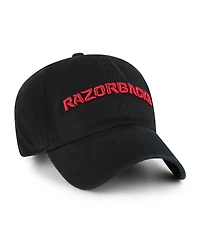 '47 Brand Men's Black Arkansas Razorbacks Clean Up Adjustable Hat