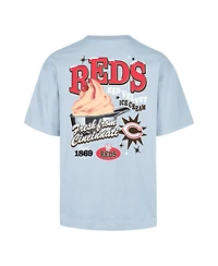 '47 Brand Men's Light Blue Cincinnati Reds Ice Cream Parlor Foundation T-Shirt