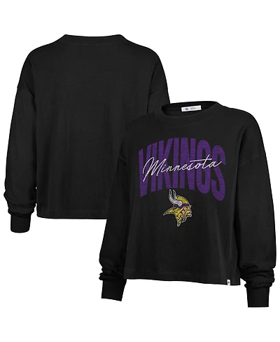 '47 Brand Women's Black Minnesota Vikings Muse Sydney Long Sleeve T-Shirt
