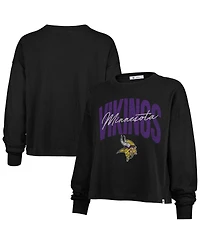 '47 Brand Women's Black Minnesota Vikings Muse Sydney Long Sleeve T-Shirt