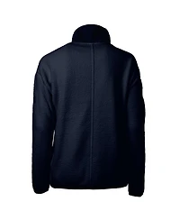 Cutter & Buck Women's Navy Notre Dame Fighting Irish Play Like A Champion Today Cascade Eco Sherpa Fleece Full-Zip Jacket