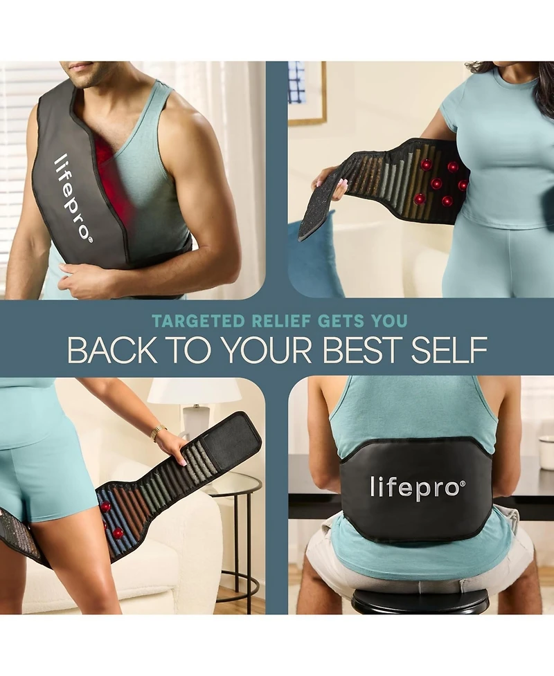 Lifepro Red Light Therapy Belt – Infrared Heating Pad for Back, Shoulder & Body Pain Relief – 660nm & 850nm Near Infrared – Adjus