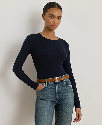 Lauren Ralph Petite Crew Neck Sweater