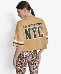 Dkny Women's Cropped Mesh Varsity Jersey
