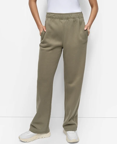 Dkny Women's Hd Logo Boyfriend Open Leg Pants