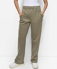 Dkny Women's Hd Logo Boyfriend Open Leg Pants