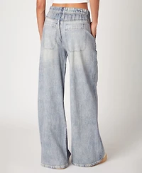 Blank Nyc Women's Wide Leg Knit Denim Pants
