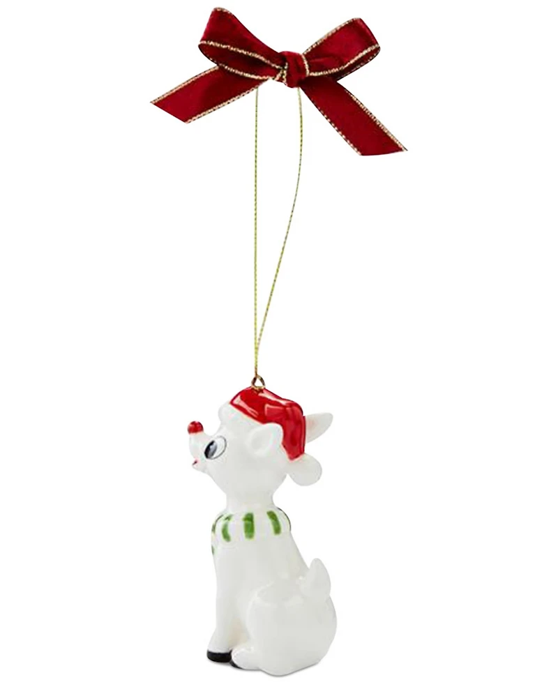 Spode Christmas Tree Rudolph with Hat & Scarf Ornament
