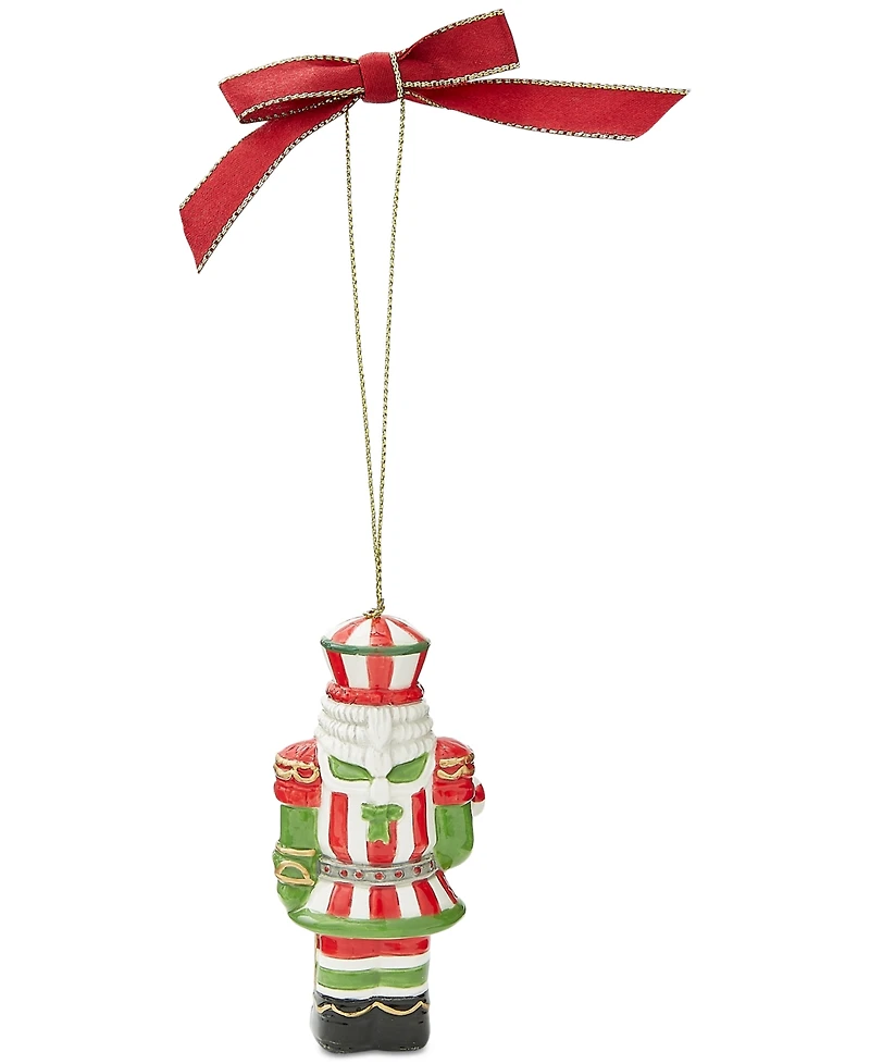 Spode Christmas Tree Candy Cane Nutcracker Ornament