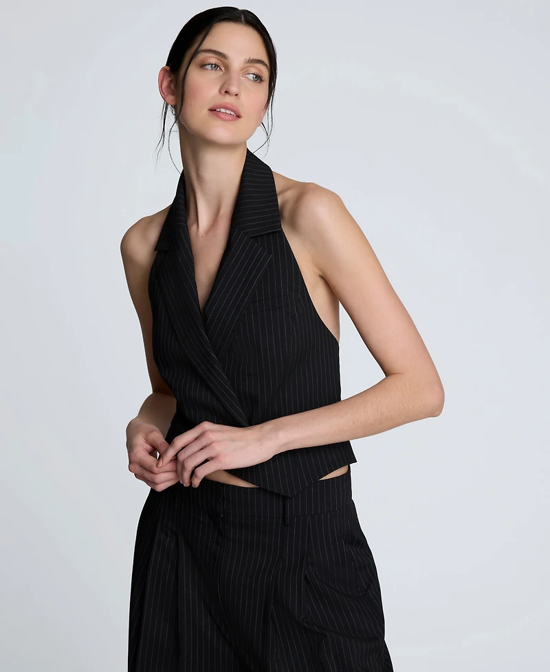 Kenneth Cole Women's Pinstripe Peak Lapel Blazer