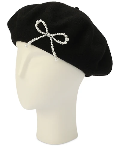 kate spade new york Pearl Bow Felt Beret