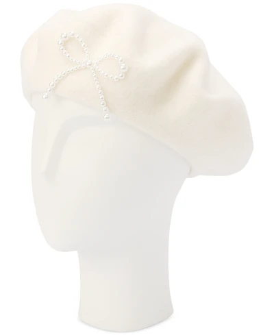 kate spade new york Pearl Bow Felt Beret