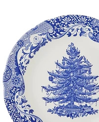 Spode Blue Italian Christmas Dinner Plates, Set of 4