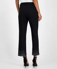 Anne Klein Women's Embellished Mid-Rise Capri Pants