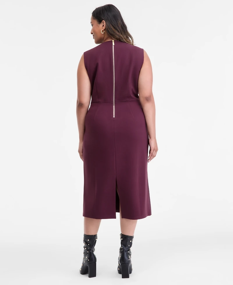 I.n.c. International Concepts Plus Size Mixed-Media Dress, Macy's Exclusive