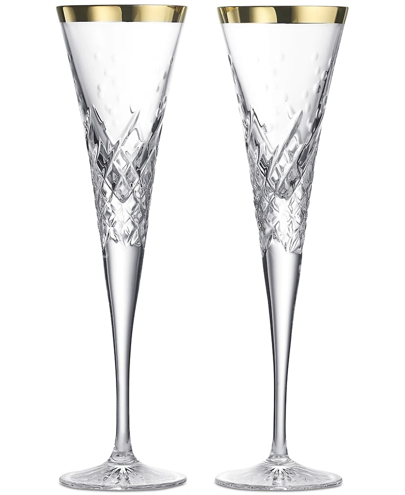 Waterford Celebrations Gold 4.5-oz. Toasting Flute, Set of 2