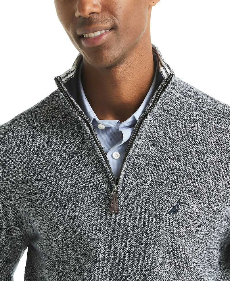 Nautica Men's Ribbed Collar Sweater