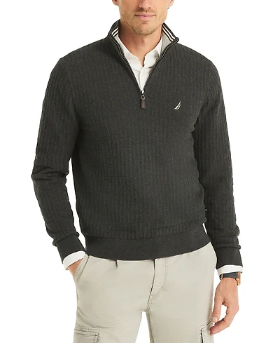 Nautica Men's Classic Fit Quarter Zip Sweater
