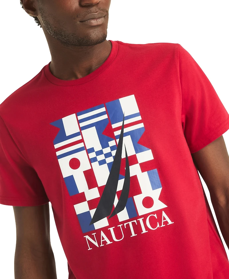 Nautica Men's Sailing Flag Crewneck T-Shirt