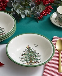 Spode Christmas Tree Large Cereal Bowls, Set of 4