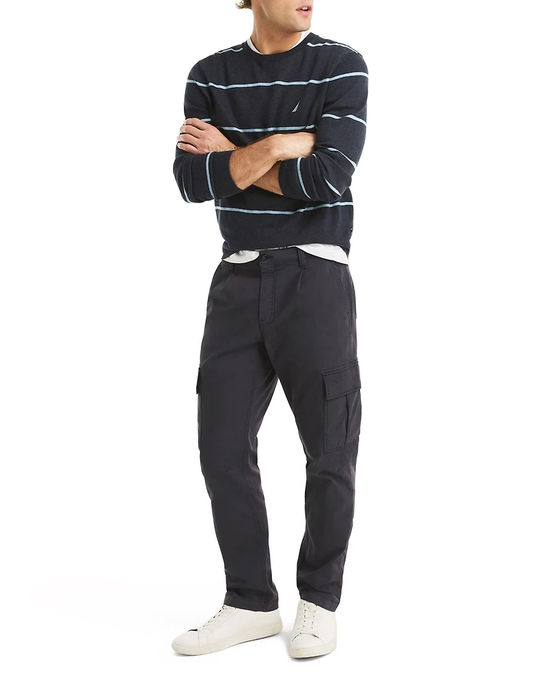 Nautica Men's Performance Striped Crewneck Sweater