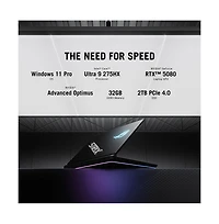 Asus 18" Rog Strix Scar 18 Gaming Laptop - Intel Core Ultra 9 Processor 275HX - Nvidia GeForce Rtx 5080 - 32GB/2TB Ssd - Win 11 Pro