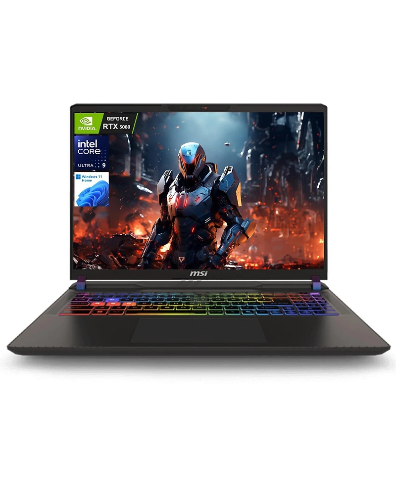Msi Vector 16" Gaming Laptop, Intel Core Ultra 9 275HX, 16GB Ram, Rtx 5080, 1TB Ssd, 240Hz Wqxga Display, Windows 11 Home, Grey